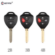 KEYYOU-carcasa de llave remota sin cortar para Toyota RAV4, Yaris, Venza, Scion, tC/xA/xB/xC, 2/3/4 botones, 50 unids/lote 2024 - compra barato