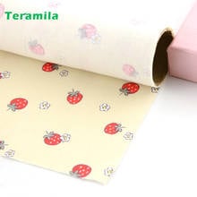 Teramila Strawberry Design Cotton Fabric DIY For Needlework Patchwork Dress Clothes Quliting Fabric Sewing Telas Por Metro Tissu 2024 - buy cheap