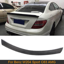 Carbon Fiber Rear Trunk Boot Spoiler Lip Wing for Mercedes Benz W204 C204 C63 AMG C200 C250 C300 2 Door Coupe 2008-2014 2024 - buy cheap