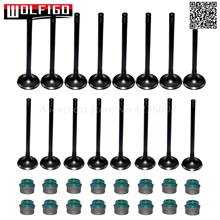 WOLFIGO New For 1999-2008 Daewoo Isuzu Suzuki 2.0L X20SE Intake Valves & Exhaust Valve & Valve Stem Seals Kit 90410813,90412277 2024 - buy cheap