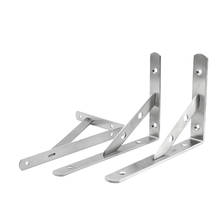 2PCS Stainless Steel Triangle Bracket Heavy Support Wall Mounted Table Shelf Bracket bookshelf Furniture Hardware Wall support 2024 - buy cheap