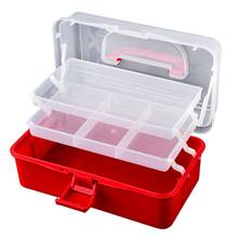 ABSS-3-Layer Foldable Transparent Jewelry Box Food Container Folding Makeup Organizer Storage Box 2024 - buy cheap