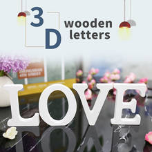 3D English Letters Wooden Wall Stickers Decorative Wood Words Name DIY Sticker for Wedding Birthday Party Decals 11cm Home Decor 2024 - buy cheap