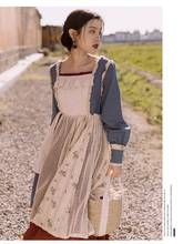 2020 new fashion women's clothing Square Collar  Vintage  dress women 2024 - buy cheap