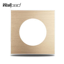 L6 DIY Gold Panel Brushed Aluminum Wall Switch Socket UK EU Universal Metal Plate Free Combination, 86*86mm 2024 - buy cheap