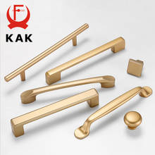 KAK European Style Matte Gold Cabinet Handles Solid Aluminum Alloy Kitchen Cupboard Pulls Drawer Knobs Furniture Handle Hardware 2024 - купить недорого