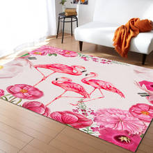 Flamingo Flower Watercolor Carpets for Bed Room Rugs and Carpets for Home Living Room Household Bedside Rug 2024 - buy cheap