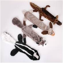 Dog Fidget Plush Toys Squeak Pet Wolf Rabbit Animal Plush Toy Dog Chew Squeaky Whistling Pet Dog Fidget Toys 2024 - buy cheap