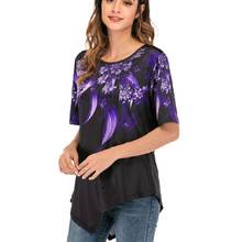 Women Blouse Summer Spring Boho Floral Print Stretch Beach Shirt Tunic Loose Long Party Blouses Blue Shirts Plus Size 5XL Tops 2024 - buy cheap