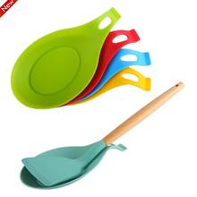 Soft Silicone Spoon Insulation Mat Silicone Heat Resistant Placemat Tray Spoon Pad Desk Mat Drink Glass Coaster Kitchen Tool 2024 - buy cheap