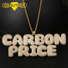 Custom Name Bubble Letters Chain Pendant Necklaces For Women Men Cubic Zircon Hip Hop Jewelry Best Familry Personality Gift 2024 - buy cheap