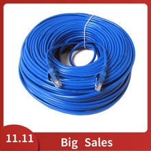 Сетевой кабель Ethernet Cat5 RJ45, соединительный провод LAN, синий 30 м, 1 шт. 2024 - купить недорого