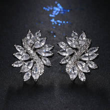 Bettyue Flower Cute Bling Zircon Stone Stud Earrings for Women Fashion Jewelry New Korean Earrings Wedding 2024 - buy cheap