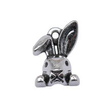 WYSIWYG 10pcs 13mm Rabbit Head Charm Pendants For Jewelry Making Antique Silver Color Rabbit Head Pendants Charm 2024 - buy cheap