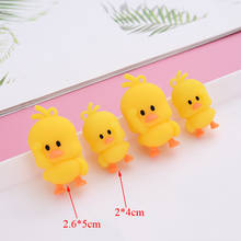 10 Pcs Cute Yellow Dancing Duck Charm Rubber Keychain Bag Car Pendant DIY Handmade Making Accessories Cartoons Jewelry 2024 - buy cheap