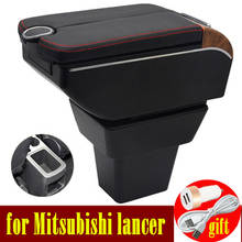 Для Mitsubishi lancer подлокотник коробка двойные двери открыть 7USB центр консоль коробка для хранения подлокотник 2024 - купить недорого