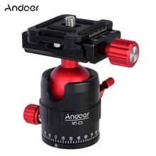Andoer MT-C3 Compact Size Panoramic Tripod Ball Head Adapter 360° Rotation Aluminium Alloy with Quick Release Plate 2024 - buy cheap