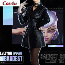 CosAn Game LOL Evelynn Cosplay Costume K/DA Girl Group BADDEST Handsome Uniform Activity Party Role Play Clothing Custom-Make 2024 - buy cheap