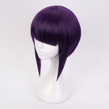New Cosplay My Hero Academia Kyoka Jiro Short Purple Wig Cosplay Costume Boku No Hero Academia Heat Temperature Wire Wig 2024 - buy cheap