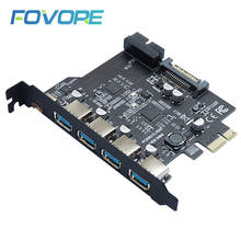 Adaptador de tarjeta de expansión PCI Express USB 3,0, controlador HUB PCI-E USB 3,0 con fuente de alimentación de 15 Pines, USB 3,1, tarjeta extensora PCIE tipo C 2024 - compra barato