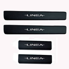 For Fiat Linea Car Door Sill Protector Sticker Carbon Fiber Vinyl Sticker 4Pcs 2024 - buy cheap