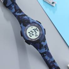 OHSEN-relojes deportivos para niños, pulsera electrónica de silicona azul, resistente al agua, cronómetro, Digital, 50M 2024 - compra barato