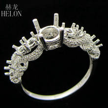 Anillo de boda de Plata de Ley 925 para mujer, joyería fina de compromiso de Estilo Vintage Art Nouveau, anillo redondo de 6mm, ajuste de semimontería al por mayor 2024 - compra barato