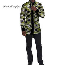 Camisa africana para hombre camisa de manga larga Camiseta de Bazin Riche para hombre Casual Camisa de impresión Africana abrigo Casual fiesta Oficina Shits WYN544 2024 - compra barato