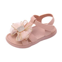 COZULMA Baby Children Elegant Silk Butterfly-Knot Beach Sandals Summer Shoes Kids Girls Princess T-Strap Sandals Size 21-30 2024 - buy cheap