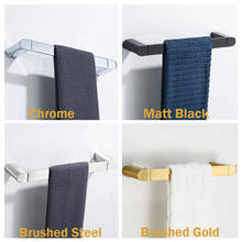 Toallero de acero inoxidable 304 para baño, barra de toalla montada en la pared, color negro, accesorios dorados 2024 - compra barato