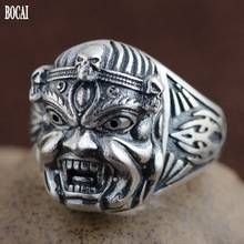 2020 new real pure S990 full silver matte craft, couple ring ghost king shape men silver ring 2024 - buy cheap