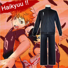Haikyu! Haikyuu!! Jaqueta hinata haikyuu high school, uniforme de cosplay, roupa esportiva preta para vôlei e anime 2024 - compre barato