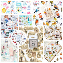 Adesivos decorativos de animais fofos, adesivos de papel kawaii com tempo de pássaros para decoração de diário scrapbooking material escolar 2024 - compre barato