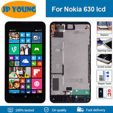 Оригинальный жк-дисплей для Nokia Lumia 630 635 жк-дисплей и сенсорный экран дигитайзер с рамкой в сборе Lumia 630 жк-дисплей с рамкой 2024 - купить недорого