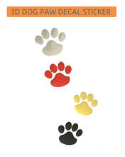 1 Pair Funny Dog paw 3D car sticker  Animal Bear Foot Prints Foot  sticker PVC chromed emblem badge Car styling Sticker 2024 - buy cheap