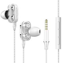 Sports Dual Drivers 4 Units Heavy Bass Headset HiFi Music Earpiece Universal 3.5mm In-ear Wired Earphones 2024 - buy cheap