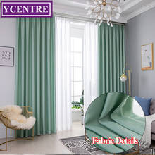 YCENTRE Faux Linen Modern Room Darkening Curtains for Living Room Bedroom Window Curtain Blinds Drapes Back Velvet Custom Made 2024 - buy cheap