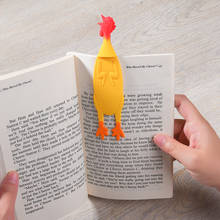 1pcs cute animal angry chicken bookmark cute silicone bookmark for book promotion gift stationery reading bookmark 2024 - buy cheap