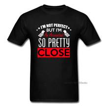 Funny Perfect T-shirt Men Letter Print Tops Black Tshirt Cotton T Shirts Summer Tees IM AN ACCOUNTANT SO PRETTY CLOSE Clothes 2024 - buy cheap