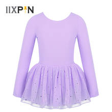 Girls ballet dress Long Sleeves Shiny Mesh Ballet Leotard Gymnastics Dress Dance wear ballerina dress kids toddler girl dresses 2024 - buy cheap