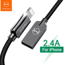 Usb-кабель MCDODO для iPhone 11 Pro XS Max XR X 8 7 6s iPad кабель для передачи данных 2.4A кабель для быстрой зарядки для телефона с разъемом lightning 2024 - купить недорого