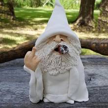 1PC Funny Smoking Dwarf Garden Sculpture Ornaments Scornful Wizard Gnome Statue Indoor Outdoor Figurine for Home Yard Decoration 2024 - buy cheap