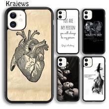 Krajews greys anatomia pintado capa de telefone para o iphone 5S 6s 7 8 plus x xs xr 11 12 pro max samsung galaxy s7 s8 s9 s10 plus 2024 - compre barato