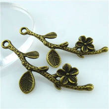 15pcs Antique Bronze Branch Flower Charms Pendants Accessories For DIY Necklace Bracelet Alloy Jewelry 13696 2024 - buy cheap