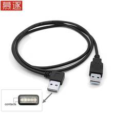 High Quality USB 2.0 Male to Male Data Cable 100cm Reversible Design Left & Right Angled 90 Degree 2022 - купить недорого