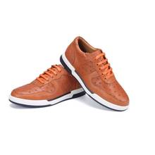 baoduli new Men's casual men shoes  new Ostrich leather  lace-up  wear-resisting  breathable  tide  Men's shoes 2024 - buy cheap