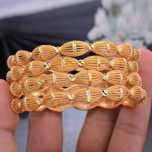 Wando 4Pcs/lot Top Quality Dubai Gold Color Bangles For Women Vintage Bride Wedding Bracelet Bangles Africa Arab Jewelry 2024 - buy cheap