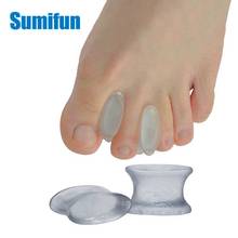 Separador de dedos em gel de silicone, 2 peças, alisador de hálux valgo, dor, pressão de fricção, cuidados com os pés, massageador suave de veludo c137 2024 - compre barato