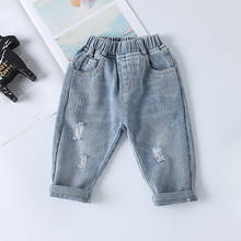 Джинсы для мальчиков, Детские демисезонные джинсовые брюки, модные джинсовые брюки для маленьких мальчиков, одежда для малышей BC878 2024 - купить недорого