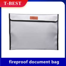 15 * 11inch Fireproof Document Bag Holder Pouch Non-Itchy Silicone Coated Household Office Fire & Water Resistant File Folder 2024 - buy cheap